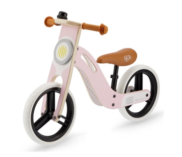 Kinderkraft Drewniany rowerek biegowy UNIQ Pink - 496900 - zdjęcie