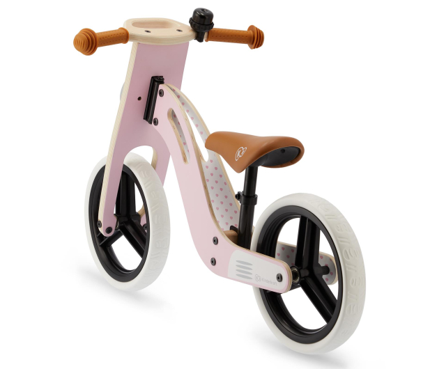 Kinderkraft Drewniany rowerek biegowy UNIQ Pink - 496900 - zdjęcie 3