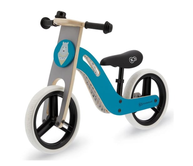 Kinderkraft Drewniany rowerek biegowy UNIQ Turquoise - 496902 - zdjęcie