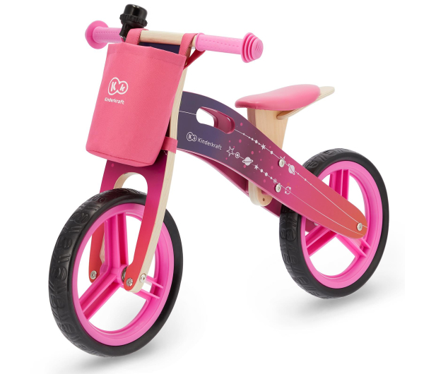 Kinderkraft Rowerek biegowy Runner Galaxy Pink + akcesoria - 497160 - zdjęcie 9