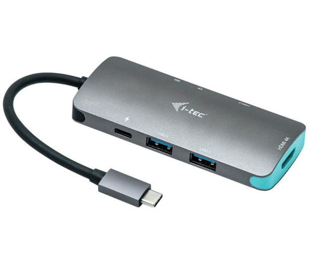 i-tec USB-C Metal Nano Dock 1x HDMI 4K czytnik kart PD 60W - 503275 - zdjęcie 2