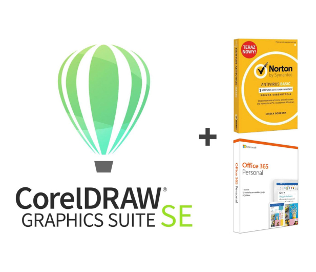 Corel Graphic Suite SE 2019 + Office 365 + Norton - 507528 - zdjęcie