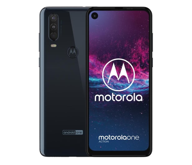 Motorola One Action 4/128GB Dual SIM granatowy + etui - 511154 - zdjęcie