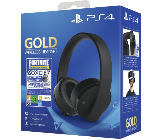 Sony PlayStation 4 Wireless Headset Gold + Fortnite DLC - 510222 - zdjęcie