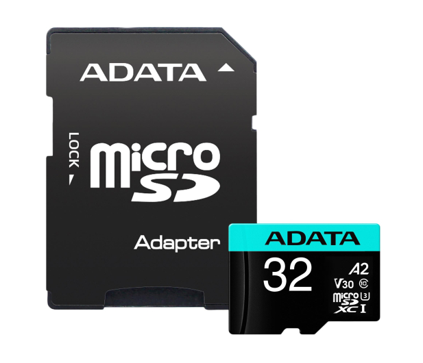 ADATA 32GB microSDHC Premier Pro 100MB/s U3 V30S A2 - 512447 - zdjęcie 2