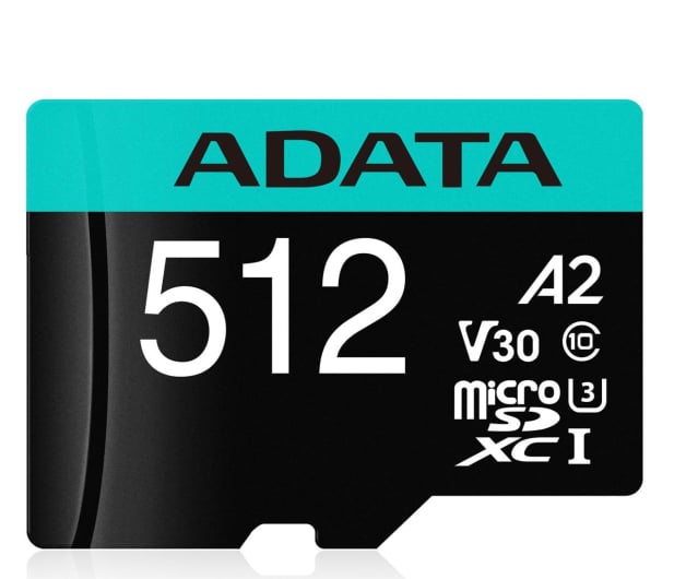 ADATA 512GB microSDXC Premier Pro 100MB/s U3 V30S A2 - 512451 - zdjęcie