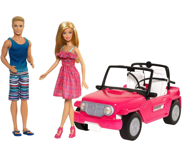 Barbie Plażowy samochód terenowy + Barbie i Ken - 512702 - zdjęcie 2