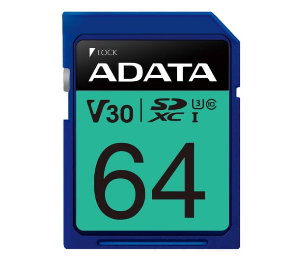 ADATA 64GB SDXC Premier Pro 100MB/s U3 V30S - 512455 - zdjęcie