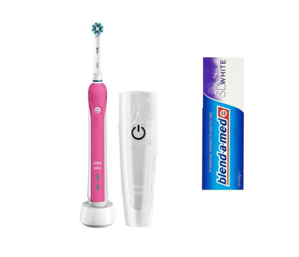 Oral-B Pro 2500 Pink + Pasta do zębów - 474592 - zdjęcie