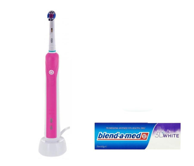 Oral-B Pro 750 Pink + Pasta do zębów - 498249 - zdjęcie