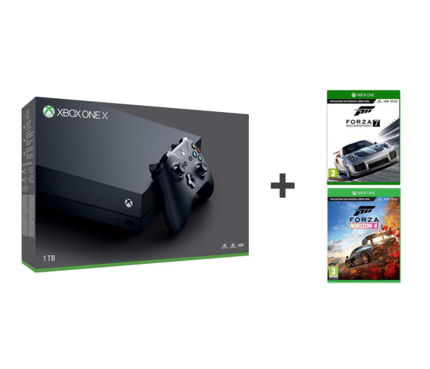 Microsoft Xbox One X 1TB + FORZA H4 + Motosport 7 - 436905 - zdjęcie