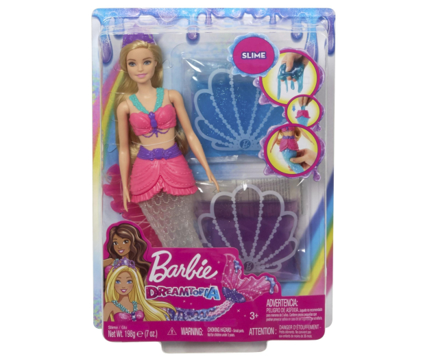 Barbie Syrena Brokatowy slime Lalka - 539229 - zdjęcie 5