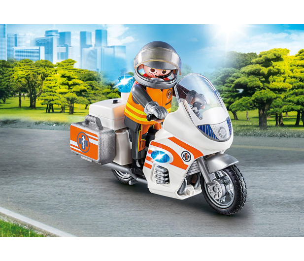 PLAYMOBIL Motocykl ratowniczy ze światłem - 539898 - zdjęcie 2