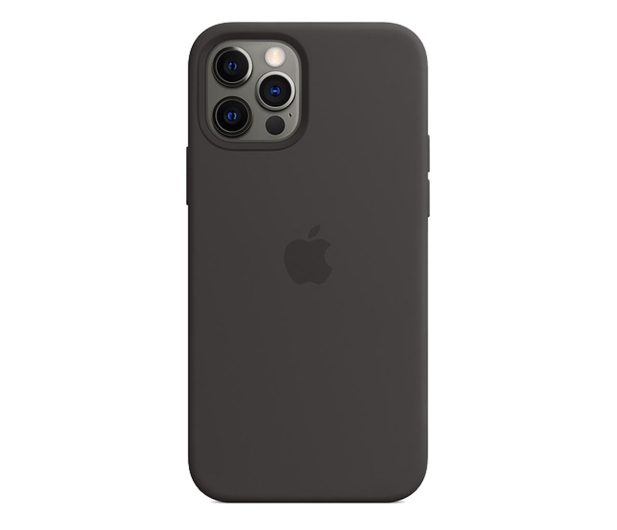 Apple Silikonowe etui iPhone 12|12Pro czarne - 598777 - zdjęcie