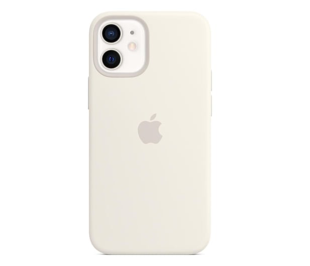 Apple Silikonowe etui iPhone 12 mini białe - 598767 - zdjęcie