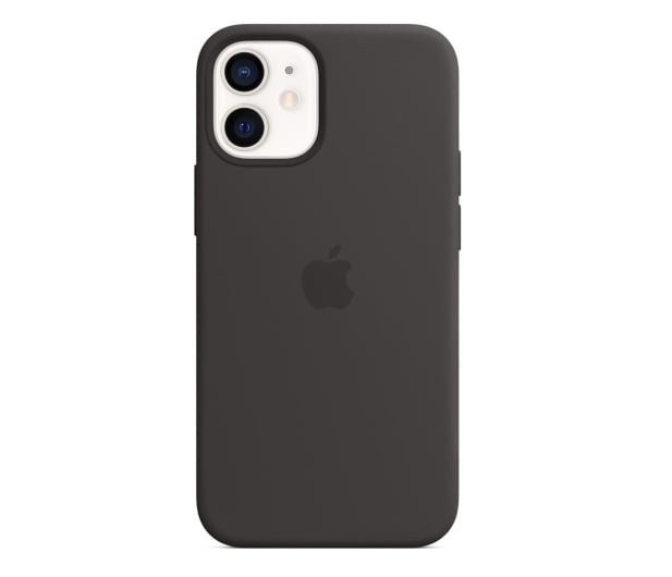 Apple Silikonowe etui iPhone 12 mini czarne - 598768 - zdjęcie