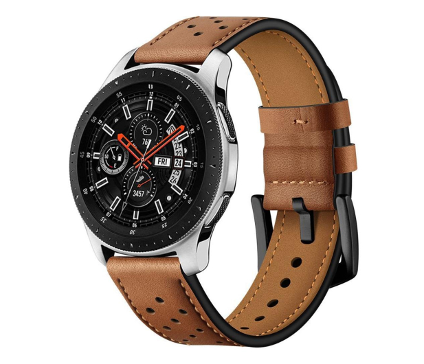 Tech-Protect Pasek Leather do smartwatchy brązowy - 605304 - zdjęcie