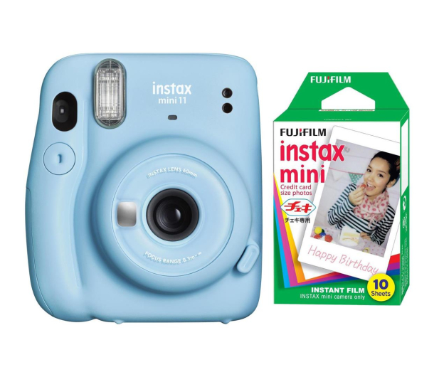 Fujifilm Instax Mini 11 niebieski + wkłady (10 zdjęć) - 606753 - zdjęcie