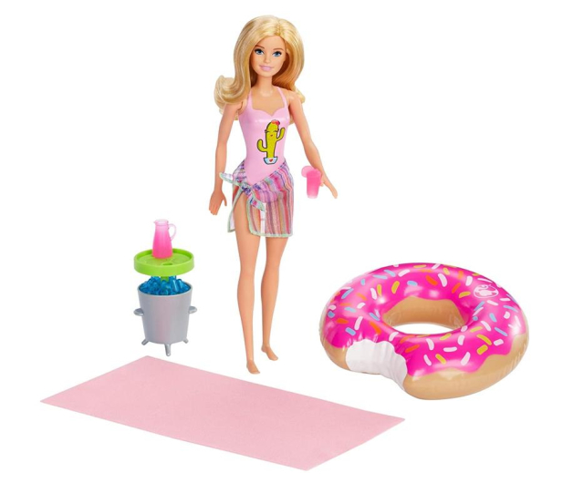 Barbie Lalka + akcesoria basenowe - 1011846 - zdjęcie
