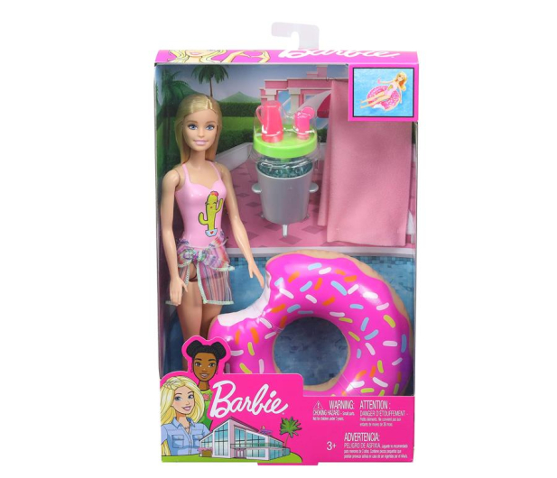 Barbie Lalka + akcesoria basenowe - 1011846 - zdjęcie 3