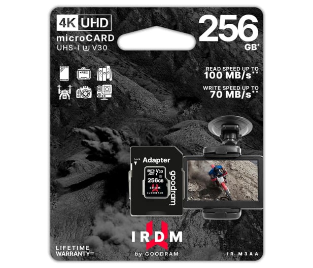 GOODRAM 256GB microSDXC IRDM 100MB/s UHS-I U3 V30 - 604916 - zdjęcie 3