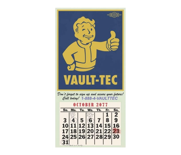 Gaya Plakat Fallout "Vault-Tec Calendar" - 602714 - zdjęcie