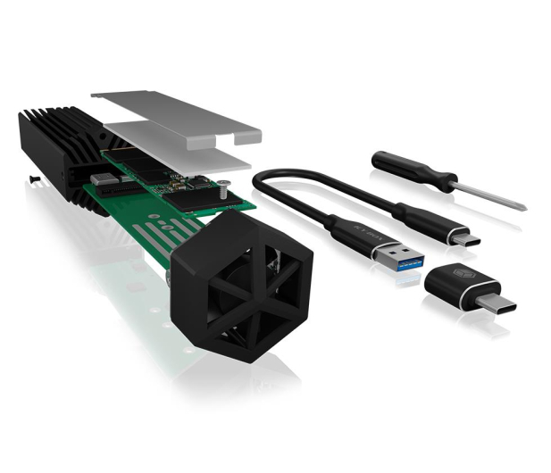 ICY BOX USB-C do M.2 NVMe (10 Gbps, Aluminium, RGB) - 601762 - zdjęcie 5
