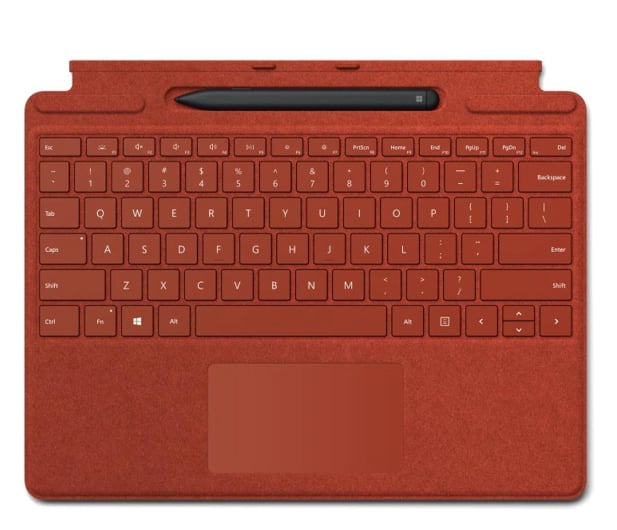 Microsoft Type Cover do Surface Pro X + Rysik Poppy Red - 601502 - zdjęcie