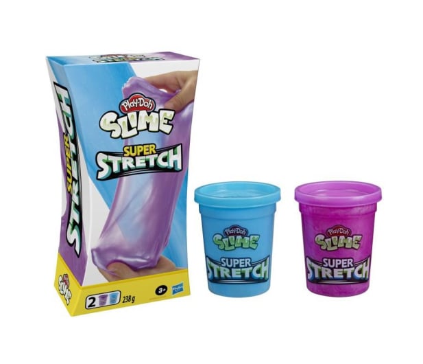 Play-Doh Slime Super stretch 2-pak fiolet i niebieski - 1011235 - zdjęcie
