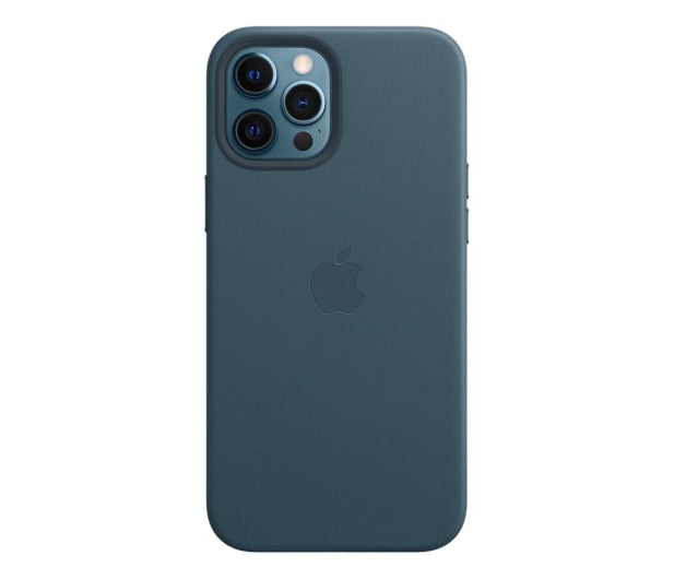 Apple Skórzane etui iPhone 12 Pro Max bałtycki błękit - 604816 - zdjęcie