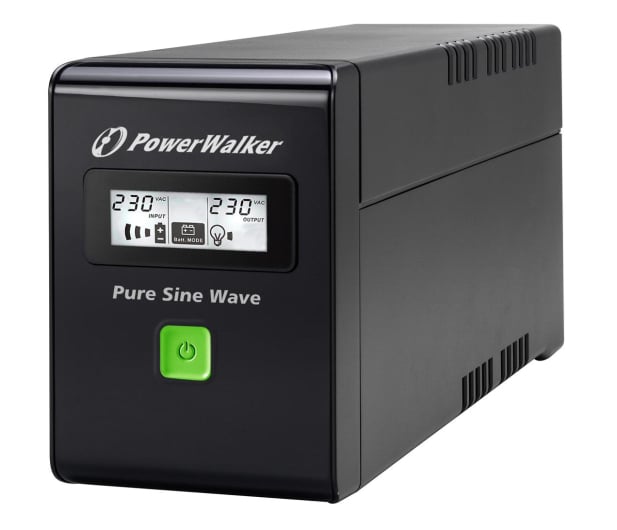 Power Walker LINE-INTERACTIVE (600VA/360W, 2x Schuko, LCD, AVR) - 544103 - zdjęcie