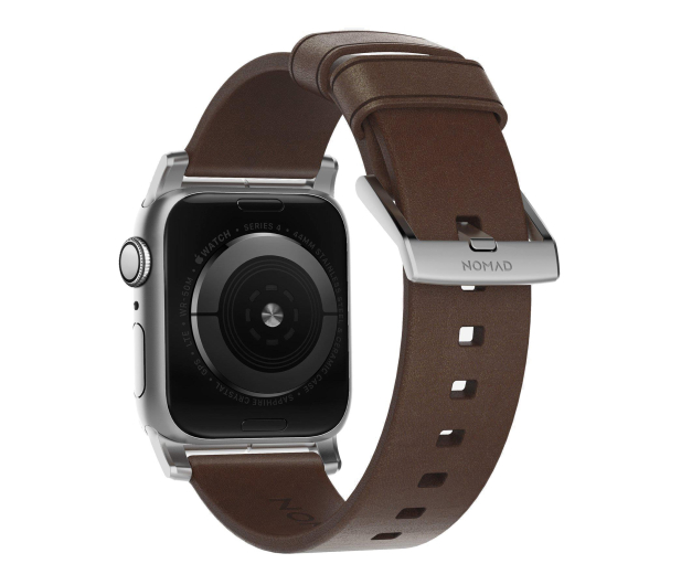 Nomad Pasek Skórzany do Apple Watch brązowo-srebrny - 540750 - zdjęcie 2