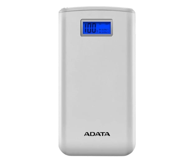 ADATA Power Bank S20000D 20000mAh (2.1A, biały) - 546576 - zdjęcie