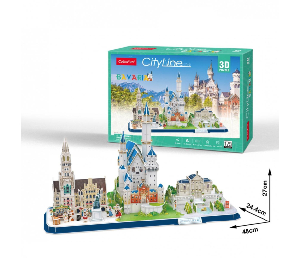 Cubic fun Puzzle 3D City Line Bawaria - 548698 - zdjęcie 2