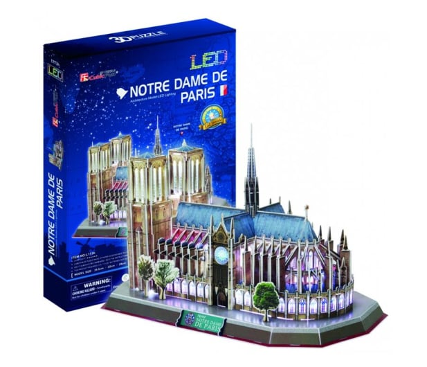 Cubic fun Puzzle 3D Katedra Notre Dame LED - 549093 - zdjęcie 1