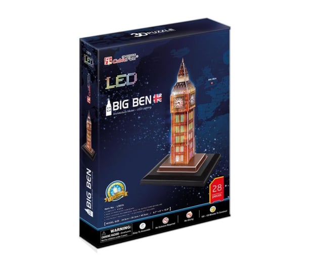 Cubic fun Puzzle 3D Zegar Big Ben Led - 548936 - zdjęcie