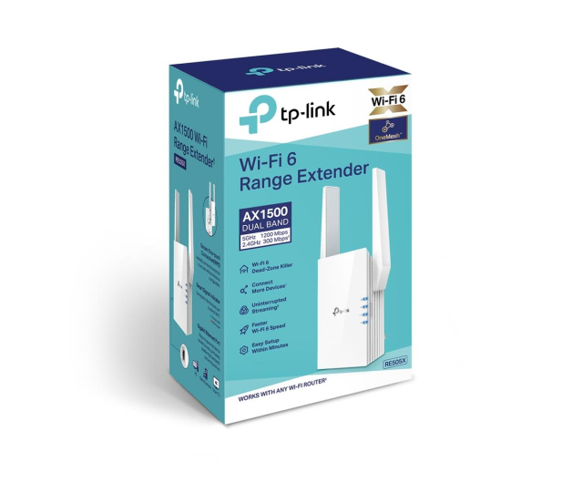 TP-Link RE505X LAN (802.11b/g/n/ax 1500Mb/s) plug repeater - 551264 - zdjęcie 2
