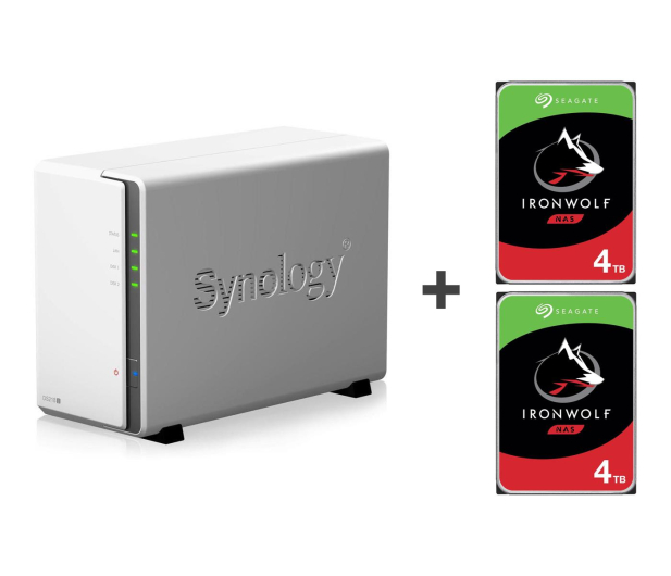 Synology DS218j 8TB (2xHDD, 2x1.3GHz, 512MB,2xUSB,1xLAN) - 421900 - zdjęcie