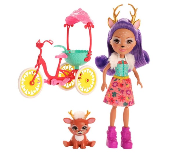 Mattel Enchantimals Wonderwood Danessa Deer na rowerze - 394403 - zdjęcie