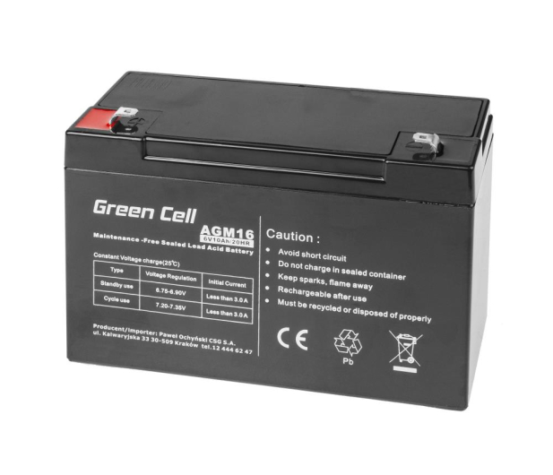 Green Cell Akumulator AGM VRLA  6V 10Ah - 547930 - zdjęcie 2