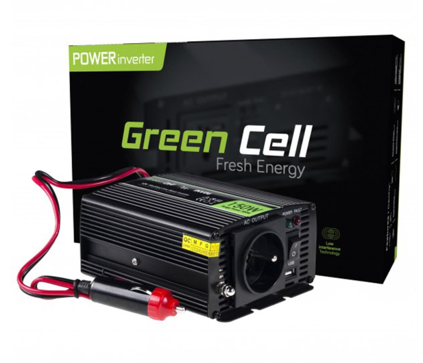 Green Cell Przetwornica napięcia 12V na 230V 150W/300W - 548217 - zdjęcie 3