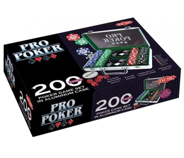 Tactic Pro Poker 200 żetonów w aluminiowej walizce - 558913 - zdjęcie
