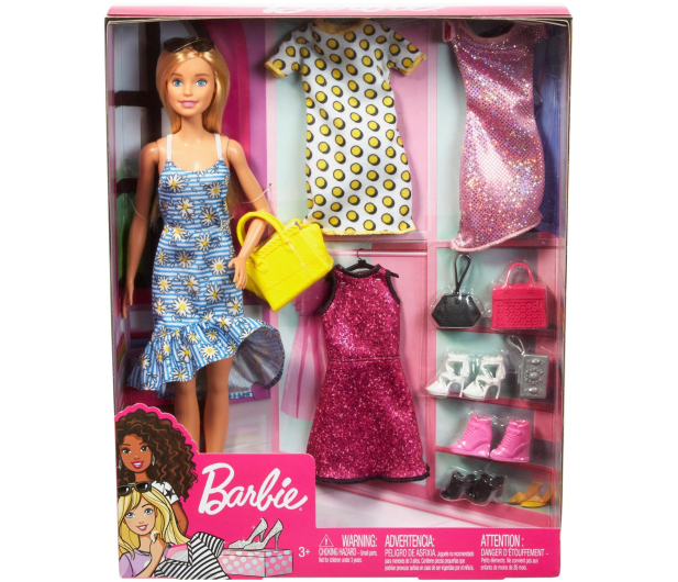 Barbie Lalka blondynka + imprezowe ubranka - 559549 - zdjęcie 6