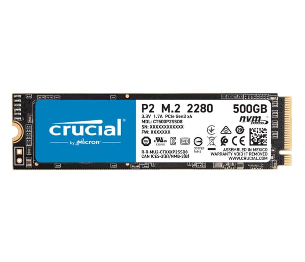Crucial 500GB M.2 PCIe NVMe P2 - 558426 - zdjęcie