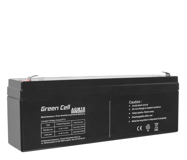 Green Cell Akumulator AGM VRLA  12V 2.3Ah - 547933 - zdjęcie