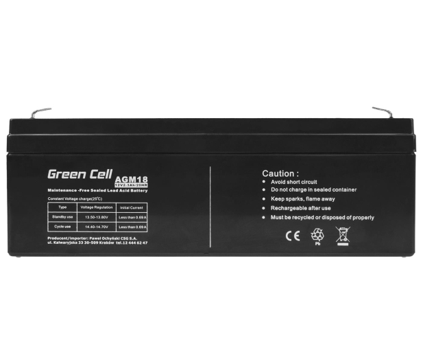 Green Cell Akumulator AGM VRLA  12V 2.3Ah - 547933 - zdjęcie 2