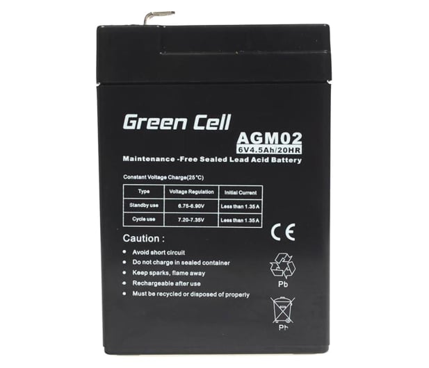 Green Cell Akumulator AGM  6V 4.5Ah - 547913 - zdjęcie 2