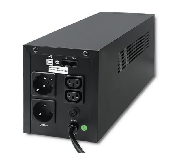 Qoltec Monolith (1200VA/720W, 2xFR, AVR, USB, LCD) - 387652 - zdjęcie 2