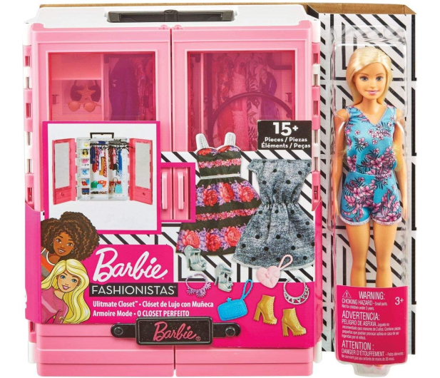 Barbie Szafa na ubranka + Lalka fashionistas - 488466 - zdjęcie 8