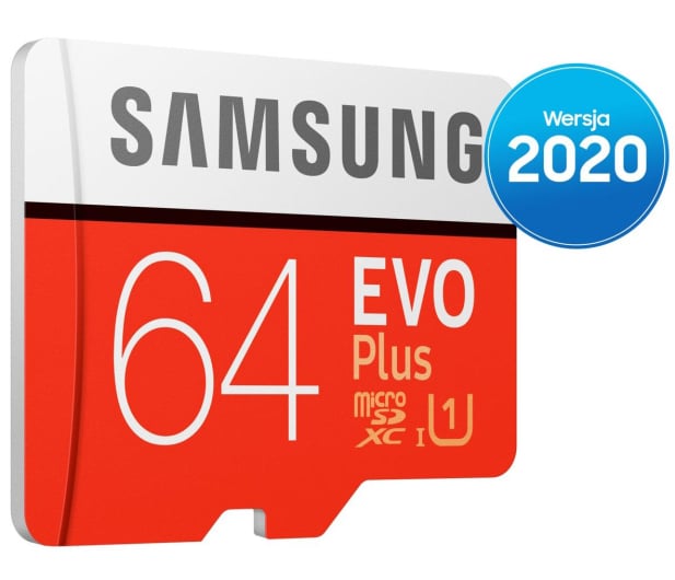 Samsung 64GB microSDXC Evo Plus zapis20MB/s odczyt100MB/s - 577324 - zdjęcie 2